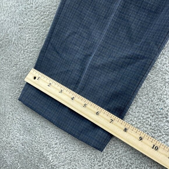 Mens Navy Dress Pants 40x32 Slim Fit Nordstrom Rack Wool Check Pattern NWT 5255 - Picture 7 of 10